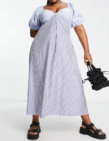 Rochie lunga ASOS Curve, albastru Albastru