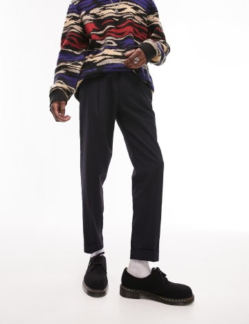 
						Pantaloni Topman, bleumarin