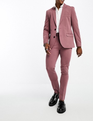 
						Pantaloni ASOS, roz pudra inchis