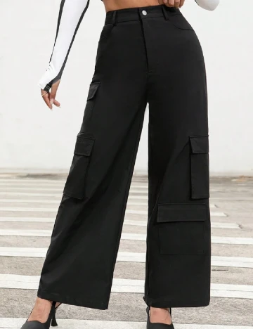 Pantaloni SHEIN, negru Negru