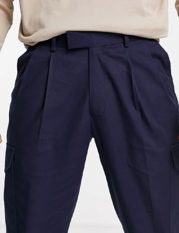 Pantaloni Topman, albastru