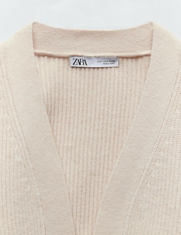 Cardigan Zara, crem, M