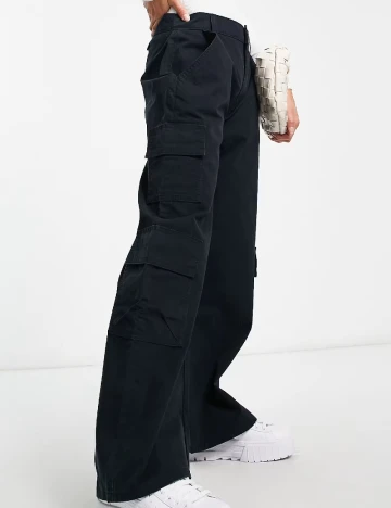 Pantaloni ASOS, bleumarin inchis