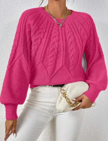 Pulover SHEIN, roz Roz