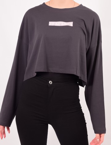 Bluza Noisy May, gri inchis, M