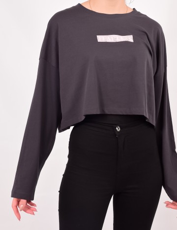 Bluza Noisy May, gri inchis, M