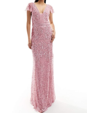 
						Rochie lunga Beauut, roz