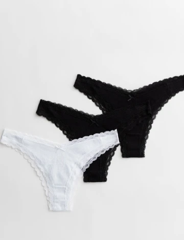 Set chiloti New look, alb/negru Alb