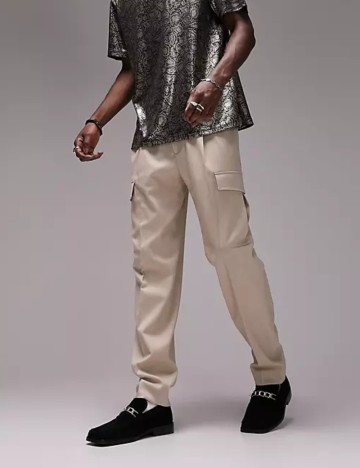 
						Pantaloni Topman, crem
