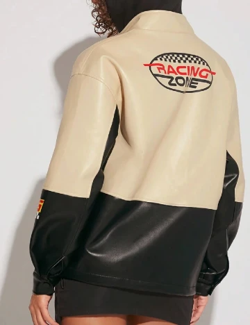 Jacheta SHEIN, crem/negru Crem