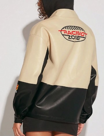 Jacheta SHEIN, crem/negru