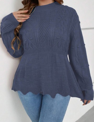 
						Pulover SHEIN CURVE, albastru