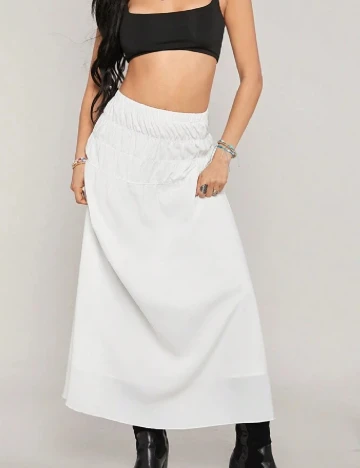 Fusta SHEIN, alb Alb