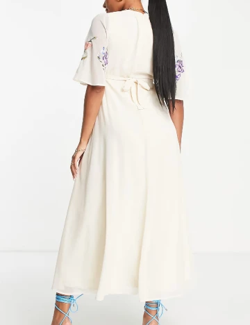 Rochie lunga Hope & Ivy Maternity, crem Crem