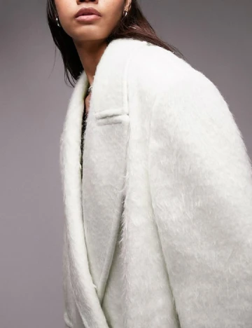 Palton Top Shop, ecru Alb