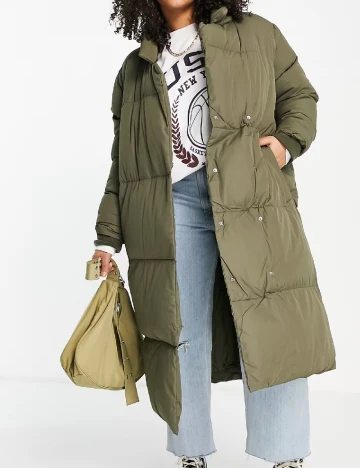 Geaca Threadbare Plus Size, verde