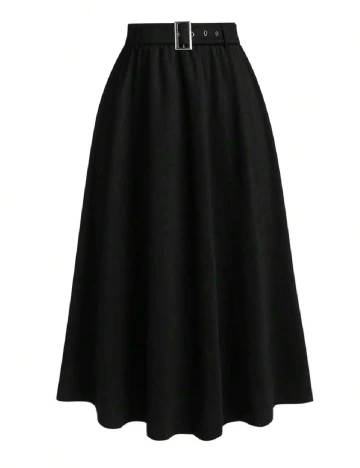 Fusta SHEIN CURVE, negru