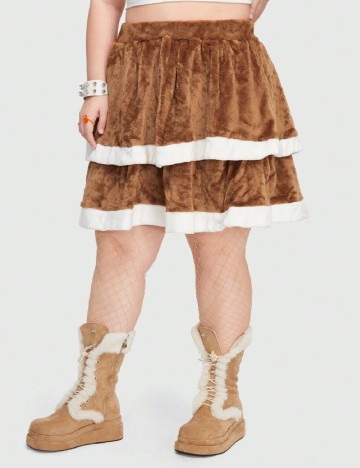 
						Fusta Romwe Plus Size, maro