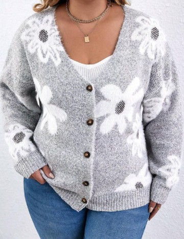 
						Cardigan SHEIN CURVE, gri