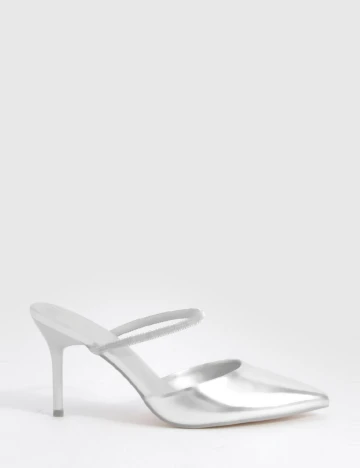Pantofi Boohoo, argintiu
