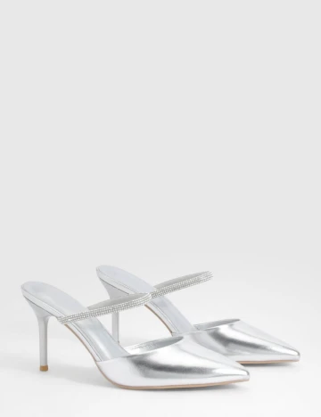 Pantofi Boohoo, argintiu