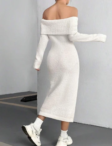 Rochie medie SHEIN, alb Alb