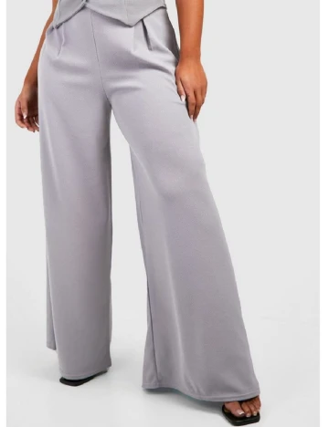 Pantaloni Boohoo Plus Size, gri Gri