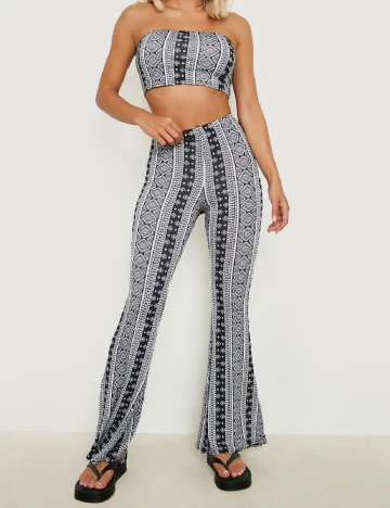 Compleu Boohoo, alb/negru
