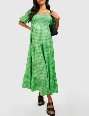 Rochie medie Boohoo maternity, verde