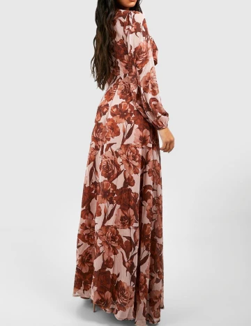 Rochie lunga Boohoo, floral print