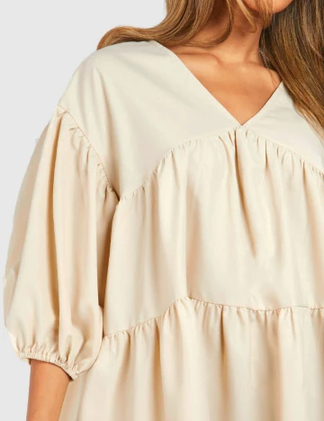 Rochie scurta Boohoo, crem