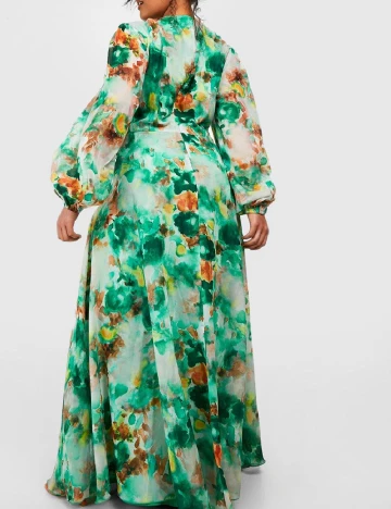 Rochie lunga Boohoo, verde