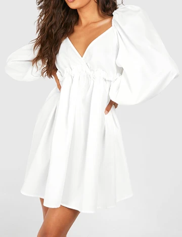 Rochie scurta Boohoo, alb