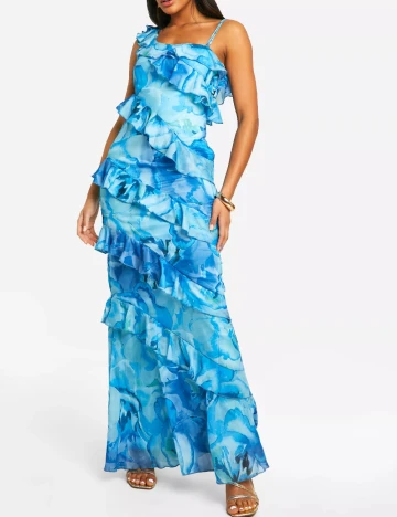 Rochie lunga Boohoo, albastru