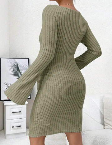 Rochie medie SHEIN Maternity, verde