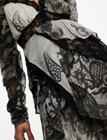 Rochie scurta ASOS, gri Gri