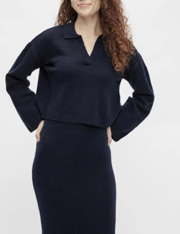 
						Bluza Pieces, bleumarin inchis
