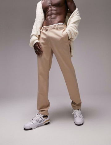 
						Pantaloni Topman, crem
