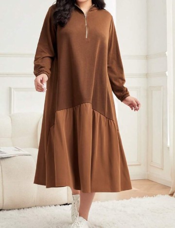 Rochie medie SHEIN CURVE, maro