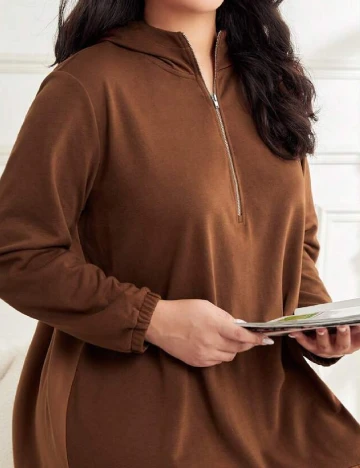 Rochie medie SHEIN CURVE, maro