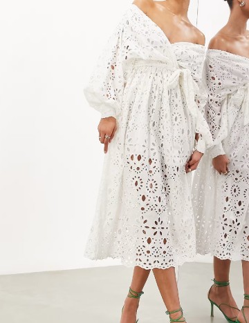 
						Rochie medie ASOS, alb