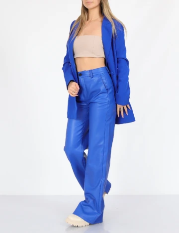 Pantaloni Bershka, albastru Albastru
