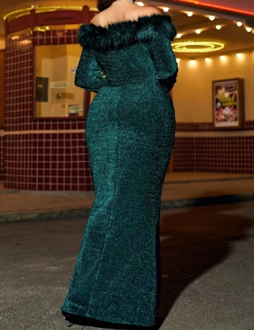 Rochie lunga SHEIN CURVE, verde