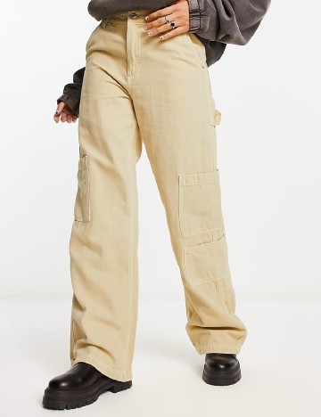 
						Pantaloni Bershka, crem