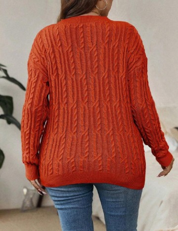 Pulover SHEIN CURVE, portocaliu