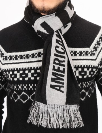 
						Fular American Eagle, gri/negru