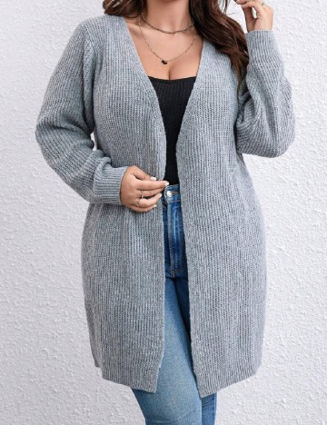 
						Cardigan SHEIN CURVE, gri