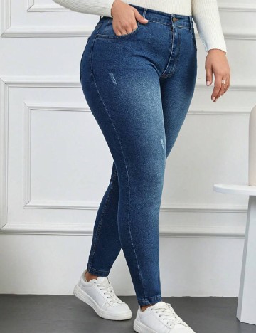 Blugi SHEIN CURVE, bleumarin