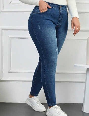 Blugi SHEIN CURVE, bleumarin