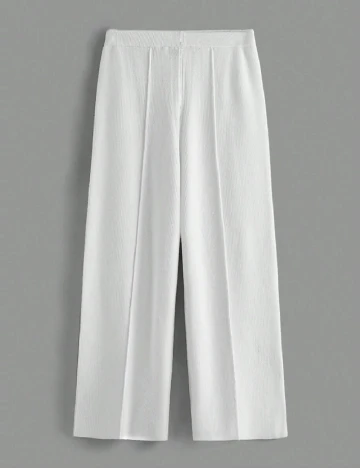 Pantaloni SHEIN CURVE, alb